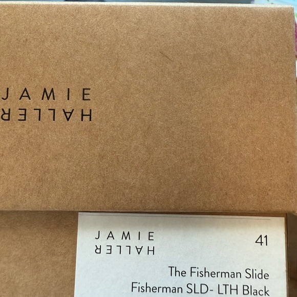 Jamie Haller Black Leather Slides - Picture 7 of 9